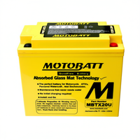 Batterie au plomb-acide AGM Motobatt New Mbtx20u 12V 21Ah 252Wh, remplacement pour moto, VTT, motoneige, fabriquée en Italie