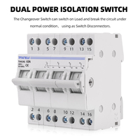 Interrupteur de transfert manuel à double alimentation 4P 40A 63A MTS avec interverrouillage, disjoncteur 230V 400V, commutateur de transfert modulaire