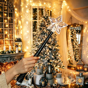 <span class=keywords><strong>Telecomando</strong></span> a forma di bacchetta magica per luci <span class=keywords><strong>LED</strong></span> a stringa, 13 modalità di illuminazione, per decorazioni natalizie e domestiche - Product Image 1