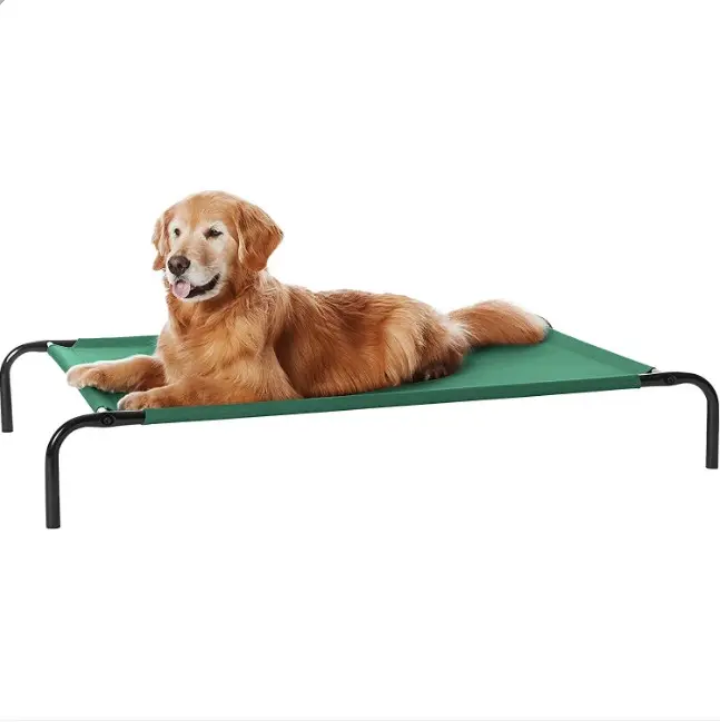Yükseltilmiş köpek yatağı evcil hayvan ürünleri kamp için köpek yatağı taşınabilir Pet yatak kaldırdı