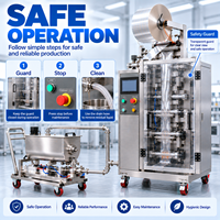 Machine d'emballage DEEPACK pour sauces de nouilles froides avec dosage pneumatique et scellage arrière pour sachets d'ingrédients alimentaires