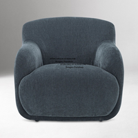 Fauteuil d'appoint élégant et luxueux pour salon, confortable, moderne, en tissu, meubles de maison de loisirs avec design en panneau de bois
