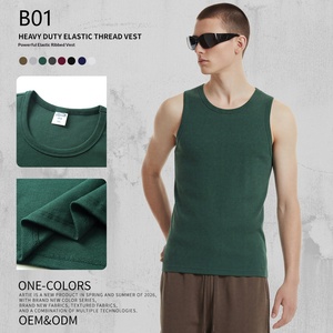 Vêtements pour hommes Printemps/Été 2026 – <span class=keywords><strong>Débardeur</strong></span> de sport respirant en coton extensible 430g pour fitness - Product Image 4
