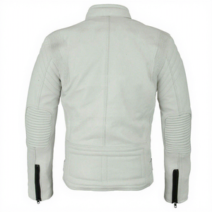Men High Quality Distressed Vintage Leather <b>Biker</b> <b>Jacket</b> Retro Cafe Racer Motorcycle Cowhide Zipper Street Wear Stylish <b>Jackets</b> - Product Image 2
