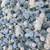 Großes Rosen-Blumenwandpaneel, Anpassbar, Einfache Montage, 5D-Seide für Hochzeitszeremonie-Hintergrund, Geburtstags-Event-Wanddekoration