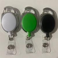 Porte-badge rétractable en plastique robuste porte-badge d'identification de bobine avec clip de ceinture porte-clés pour porte-clés de carte de visite