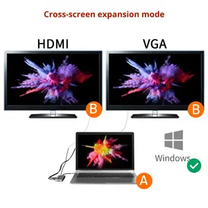 Многофункциональная док-станция USB-C 10-в-1: Type-C с поддержкой PD, HDMI, 3x USB 3.0, SD/TF, Ethernet RJ45 1000M, VGA, аудио 3.5мм - Product Image 3
