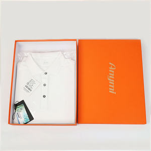 Boîte d'emballage en carton recyclé écologique personnalisée avec couvercle supérieur et inférieur laminé brillant pour vêtements, chaussettes, présentation de cadeaux - Product Image 2