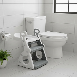 Siège d'apprentissage de la propreté pour enfants avec marchepied et échelle, <span class=keywords><strong>adaptateur</strong></span> de <span class=keywords><strong>chaise</strong></span> de toilette 3-en-1, repose-pieds antidérapant pour utilisation en salle de bain - Product Image 6