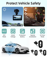 Kit de Cableado para Cámara de Coche OBD2 a USB, Adaptador de Corriente de 12V/24V a 5V USB con Protección de Baja Tensión