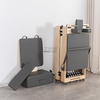 Reformer de Pilates pliable en érable, équipement de Pilates commercial en bois massif, machine de fitness professionnelle pour studio et salle de sport