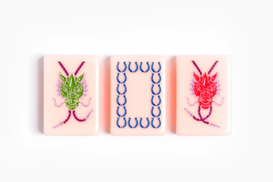 Ensemble de Mahjong Américain de Luxe Rose Poudré Thème Ranch, 160 Tuiles en Acrylique Pliable pour 4 Joueurs, Écologique et Résistant à l'Eau, pour <span class=keywords><strong>Poker</strong></span> et <span class=keywords><strong>Casino</strong></span> - Product Image 2