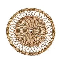 Nouvelle Arrivée Assiettes de Présentation Modernes en Rotin Écologique Matériau Osier du Vietnam Tendance Actuelle Sets de Table & Napperons & Sous-Plats