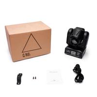 U`King - Foco LED RGBW de 30 W, Cabeza Móvil Negra, Gobos, Luz de Escenario DMX512, Luces Móviles de Cabeza para DJ, Discoteca