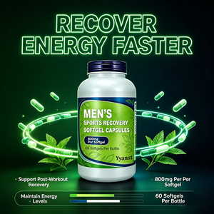 Men's Sports Recovery Softgel Capsules 800mg 60pcs Natural <b>Post</b>-Workout Body Recovery Support Dietary Supplement Vegetarian - Product Image 5