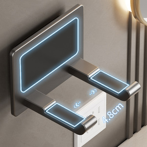 Wall Mounted Hair Dryer Holder Non Slip Storage <b>Bracket</b> For Bathroom Use - Product Image 3