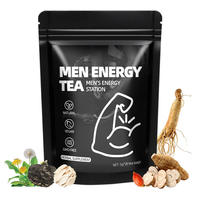 Thé Énergisant OEM pour Hommes avec Maca, Ginseng, Pissenlit, Cordyceps – Formule à base de plantes 5g*20 Sachets de thé