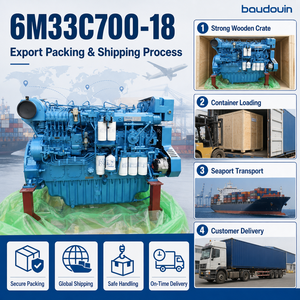 <span class=keywords><strong>Moteur</strong></span> marin d'origine SCDC Baudouin série 6M33, 515 kW, 700 ch, 1800 tr/min, 6M33C700-18 pour <span class=keywords><strong>bateau</strong></span> de pêche, <span class=keywords><strong>bateau</strong></span> de travail, remorqueur - Product Image 3