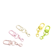 En gros Coloré En Métal Pivotant Déclencheur Homard Fermoir Porte-clés Printemps Porte Crochet Clip DIY Couture Accessoires Porte-clés Mousqueton