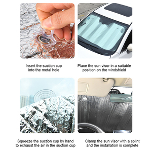 Tấm Che Nắng Bong Bóng Màu Đen Tấm Che Nắng Cửa Sổ Trước Xe Hơi Gấp Gọn Tùy Chỉnh Tấm Che Nắng Bằng Polyester Cho Kính Chắn Gió Xe Hơi - Product Image 6