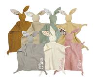 Couverture de Sécurité en Mousseline Bio pour Bébé, Doudou Personnalisable Lion Lapin, Tissu Tricoté, Literie pour Usage Cadeau, Vente en Gros
