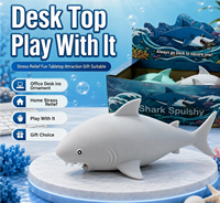 Jouet Squishy Requin Orca Baleine à Montée Lente, Design Mignon et Généreux, Anti-Stress, en Mousse PU Souple, Jouet Sensoriel Fidget pour Filles - Vente Chaude