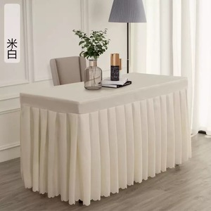 Nappe rectangulaire en polyester personnalisée de 6 pieds Couverture de table en spandex tissé pour mariages événements pour hôtels pour application de marque - Product Image 3