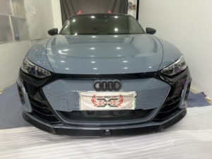 Labbro Anteriore in Fibra di Carbonio PU, Perfettamente Adattabile, Stile FD per <span class=keywords><strong>Audi</strong></span> E-<span class=keywords><strong>Tron</strong></span> <span class=keywords><strong>GT</strong></span>, Kit Carrozzeria per Paraurti Anteriore - Product Image 3