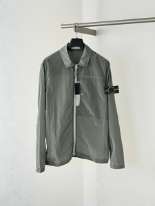 Luxury casual fashion metal nylon <b>silver</b> stone water-resistant reflective hip-hop island lightweight <b>jacket</b> for men - Product Image 4