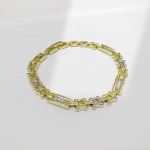 กำไลข้อมือเงินแท้ 925 ชุบทอง 18k ประดับเพชรโมอิสซาไนต์และเพทาย 14k ดีไซน์หรูหราทันสมัย ขายส่งสำหรับผู้หญิง - Product Image 4