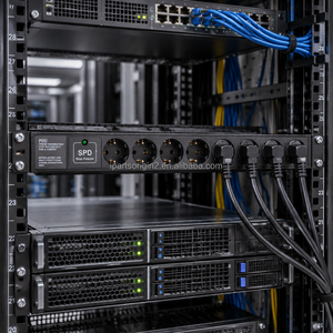 Reliable Rack <b>Power</b> Strip for Server Rack 1U 19 Inch 8 Way EU PDU with SPD <b>Surge</b> <b>Protector</b> 110-250V 16A - Product Image 5