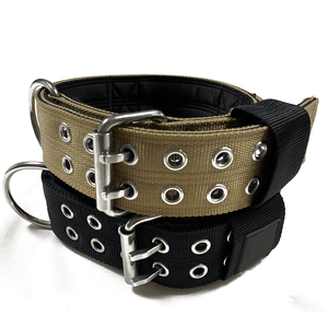 <span class=keywords><strong>Collar</strong></span> de perro de nailon acolchado cómodo con pasadores dobles ajustables con asa Correa resistente para mascotas para perros medianos y grandes - Product Image 3