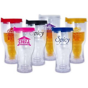 16oz PS globo di neve in plastica acrilico doppio muro <span class=keywords><strong>Tumbler</strong></span> tazze di vetro barattolo di vetro Snowglobe sfuso con coperchio colorato e paglia - Product Image 4