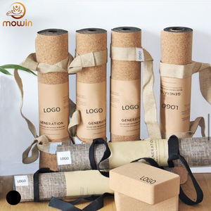 Ensemble de tapis et blocs de yoga en liège écologique de 4 pouces, vente en gros de haute qualité - Product Image 2