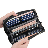 Baellerry Dompet & Pemegang Ponsel Pria, Dompet Panjang Kapasitas Besar Multifungsi Pria