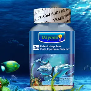 Aceite de pescado Deep Seas Softgel High DHA Vitamins Suplemento nutricional Cápsula de aceite de pescado Halal OEM de alta calidad