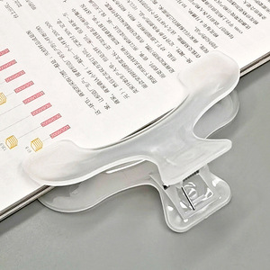 Transparent Book <b>Clip</b> With Roof Cover U Shape Double Strong <b>Clamp</b> For Students Daily Use Plastic Material - Product Image 3