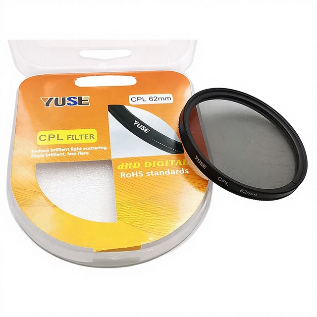 In Stock YUSE Mobile Phone DSLR Camera Lens CPL Optical Glass Polarizing Filter 62mm
