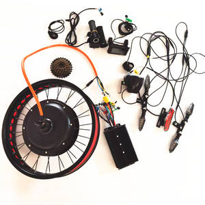 Kit de conversion de vélo électrique avec moteur moyeu personnalisé 20x4 pouces, sans balais, sans engrenages, pour pneus larges, 60V 72V 3000W - Product Image 2