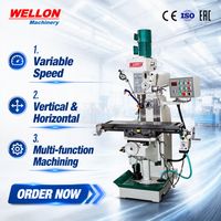 Machine de perçage et de fraisage WELLON ZX7550V, vitesse variable, utilisation verticale et horizontale, usinage multifonction