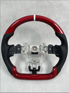 Volante de Fibra de Carbono para Subaru WRX STI 2015 2016 2017 2018 <span class=keywords><strong>2019</strong></span> 2020, Volante de Cuero Personalizado con LED - Product Image 6
