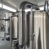 Chaisse de brassage 500L à 2 cuves pour brasserie, avec système de contrôle PID, plateforme PHE, acier inoxydable 304