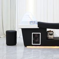 Lit de massage multifonctionnel pour salon de beauté, avec fonction de lavage des cheveux, de massage à l'eau chaude et de spa pour la tête, style thaïlandais