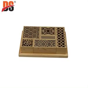 Caja de Almacenamiento Rectangular de Madera MDF Multifuncional Hecha a Mano, Cajas de Regalo Pequeñas Talladas, Combinables y Personalizables - Product Image 3