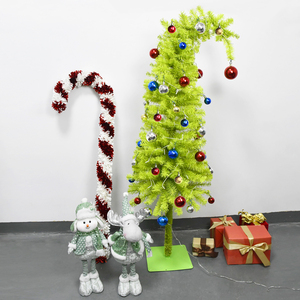 Nouvel arbre de Noël vert créatif avec des décorations de boules de Noël et des lumières, décoration de Noël pour la maison - Product Image 4