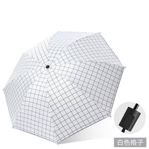 Parapluie classique à carreaux pour femmes Rain Shine, cadeaux d'affaires, petit, pliable, compact, portable, en plastique, pour la protection contre le soleil et les UV - Product Image 5