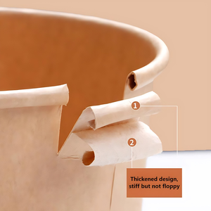 厂家直销一次性可生物降解外卖可定制牛皮纸汤桶沙拉纸碗 - Product Image 3