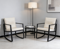 Ensemble de chaises à bascule d'extérieur modernes avec cadre en métal durable pour terrasses, balcons et jardins