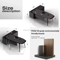 Bureau de direction MFC moderne minimaliste et élégant Table de patron convertible pour président directeur Table patron bureau bureau de luxe