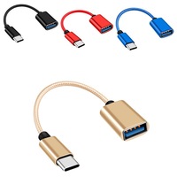 OTG 2.0A câble adaptateur femelle TYPE-C données de charge rapide pour téléphones mobiles chargeurs de voiture connecteurs d'adaptateur de clé USB DC